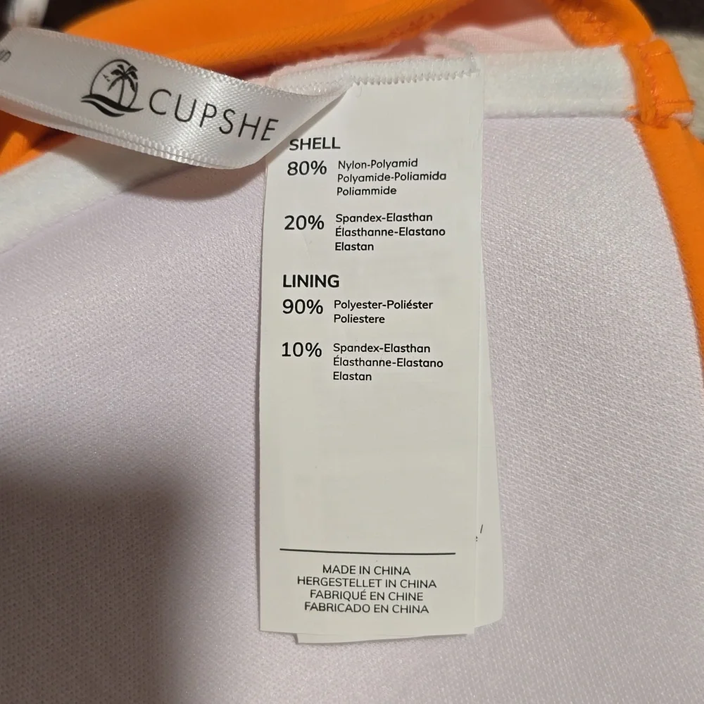 NWT CUPSHE Wide Straps Bikini Top, Size S